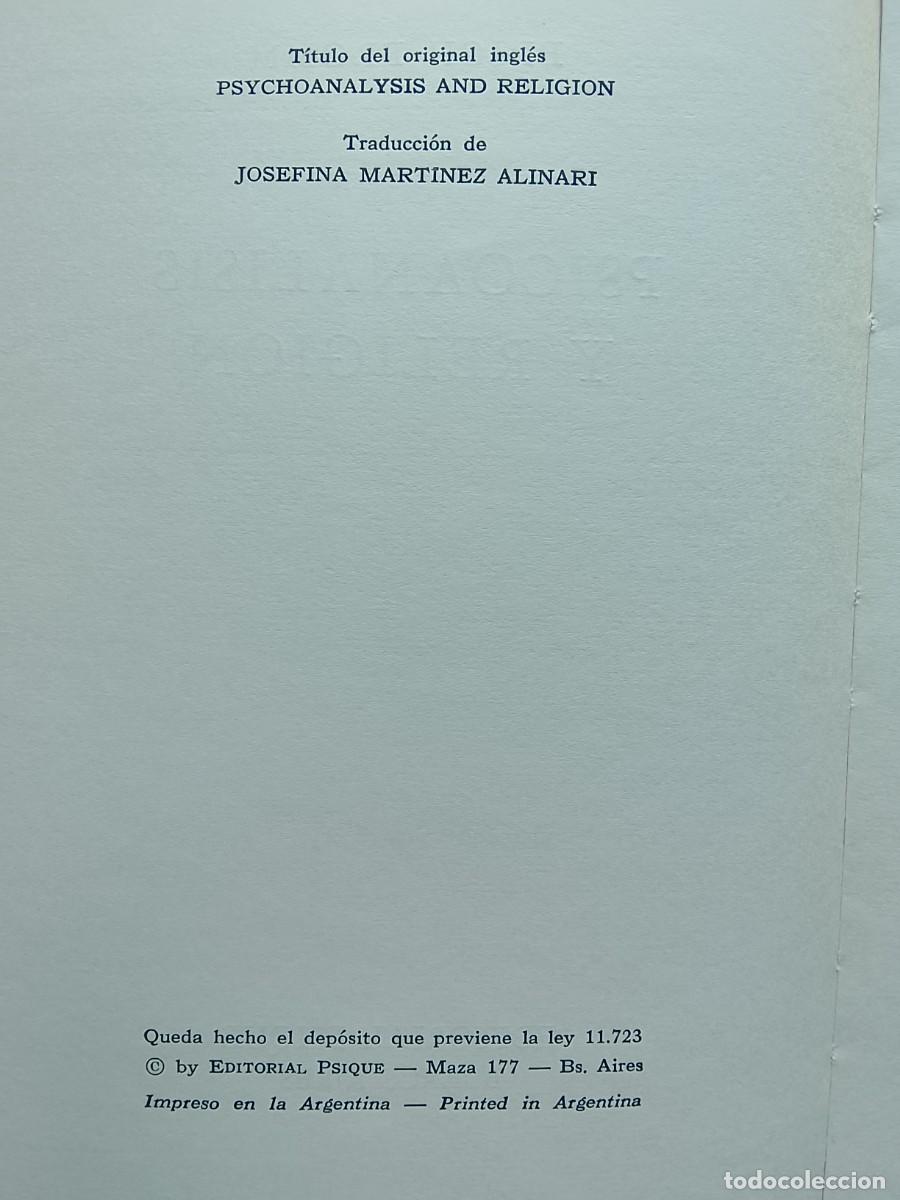 Libros de segunda mano: Psicoan&aacute;lisis y religi&oacute;n Erich Fromm - Foto 4