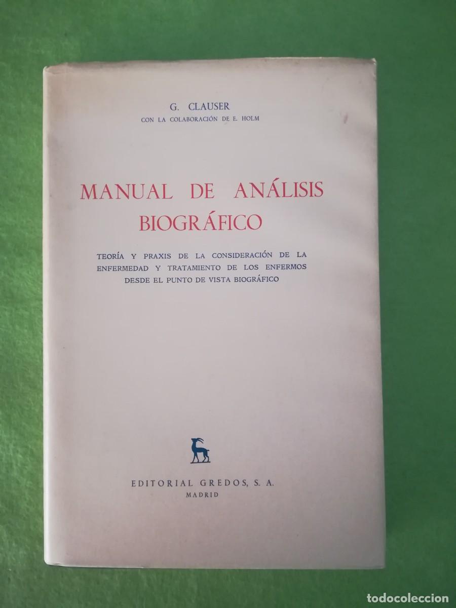 Libros de segunda mano: Manual de analisis biografico Clauser editorial gredos 1968