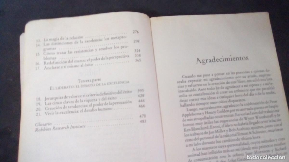 Libros de segunda mano: PODER SIN LIMITES - ANTHONY ROBBINS - AUTOAYUDA - ED. GRIJALBO 1992 - Foto 4