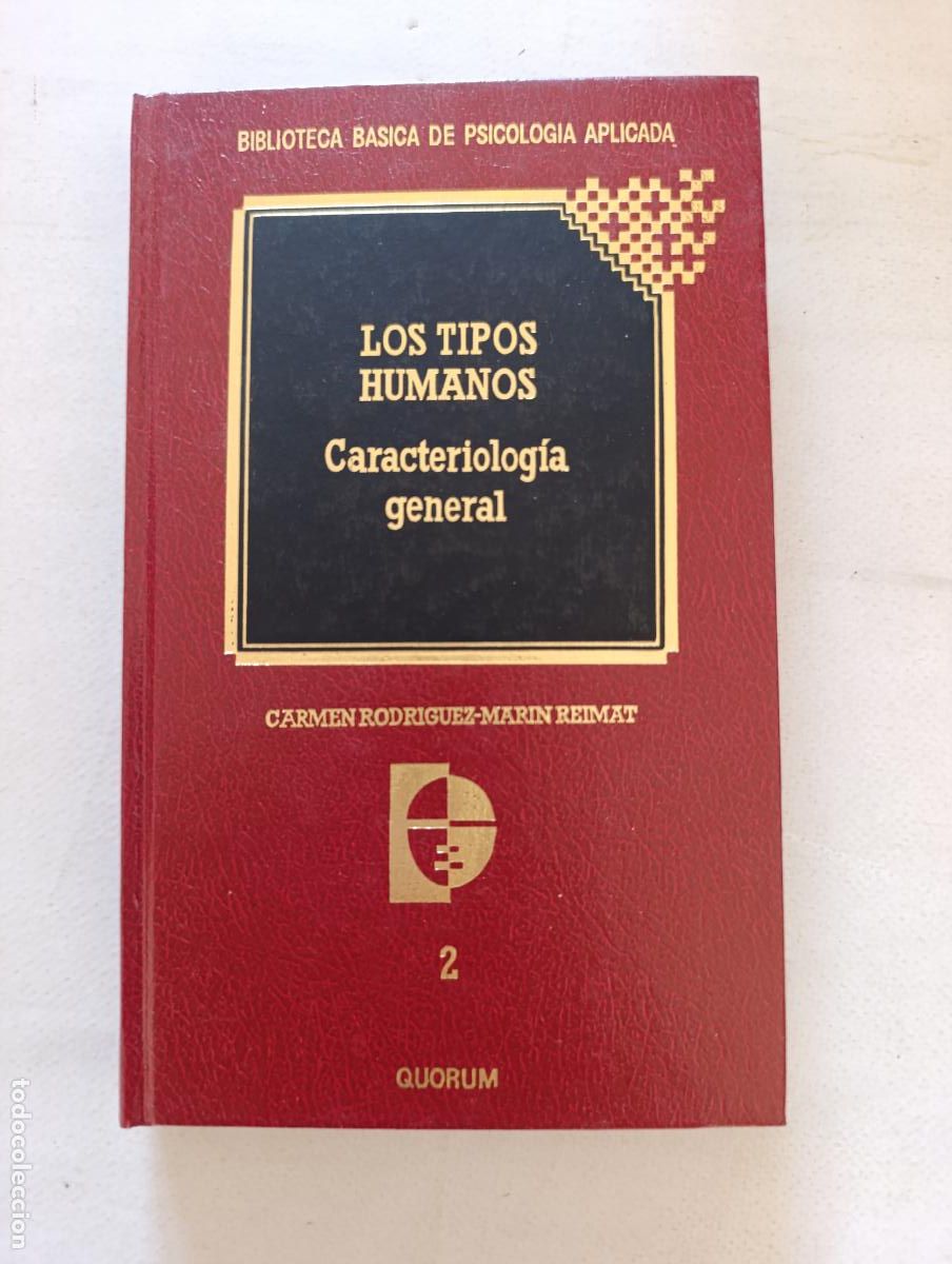 Libros de segunda mano: LOS TIPOS HUMANOS - CARACTERIOLOGIA GENERAL - CARMEN RODRIGUEZ-MARIN REIMAT - TAPA DURA (HZ1)
