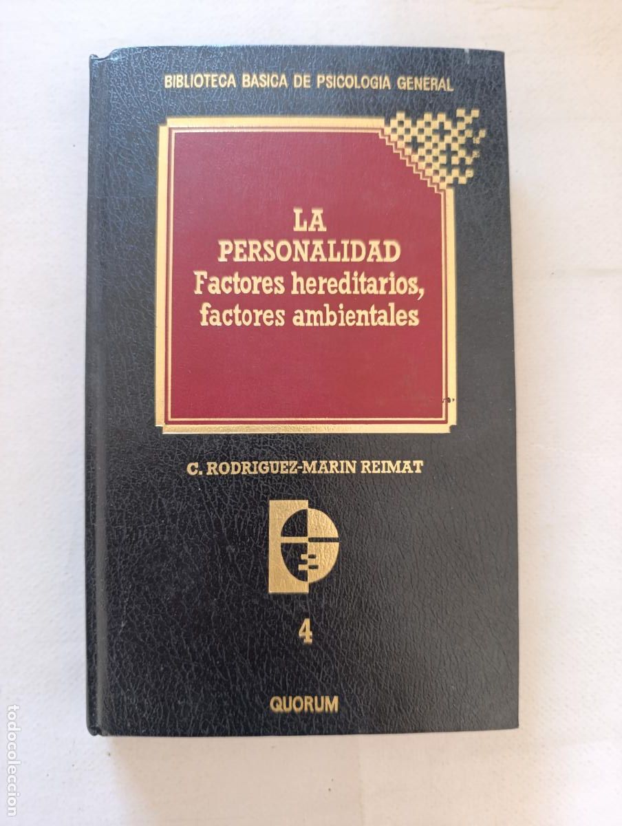 Libros de segunda mano: LA PERSONALIDAD - FACTORES HEREDITARIOS Y AMBIENTALES - C. RODRIGUEZ-MARIN REIMAT - QUORUM (IC)