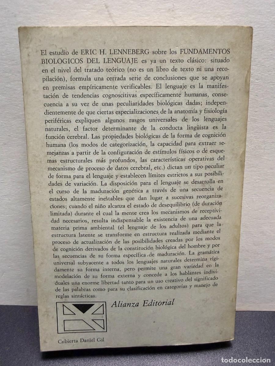 Libros de segunda mano: Eric H. Lenneberg - Fundamentos Biol&oacute;gicos Del Lenguaje - Foto 2