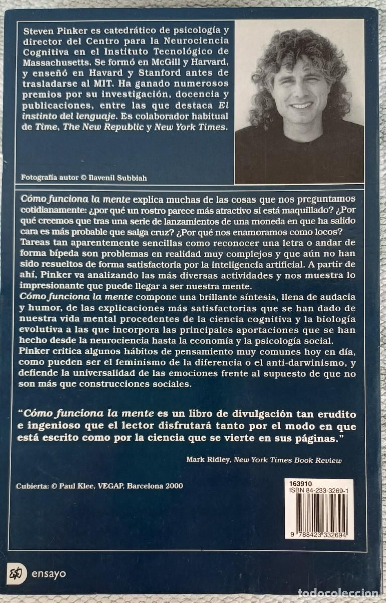 Libros de segunda mano: COMO FUNCIONA LA MENTE -- STEVEN PINKER - Foto 2