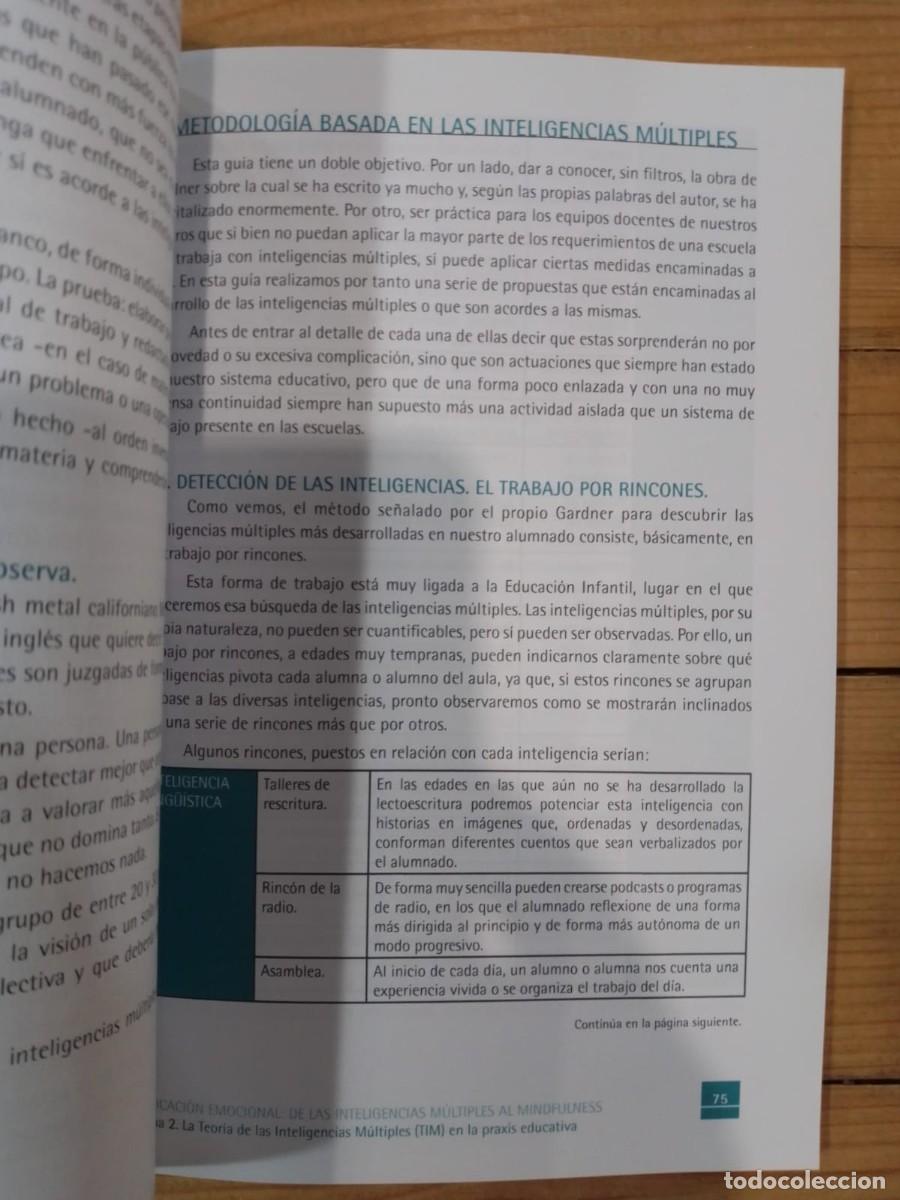 Libros de segunda mano: Educaci&oacute;n emocional: de las inteligencias m&uacute;ltiples al mindfulness, de A. S&aacute;nchez Reyes (coord.) - Foto 3