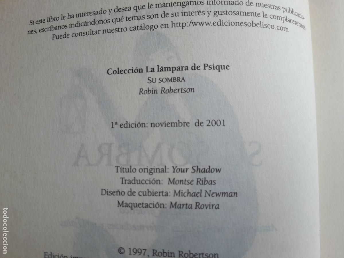 Libros de segunda mano: SU SOMBRA. ROBIN ROBERTSON. OBELISCO 2001 - Foto 5