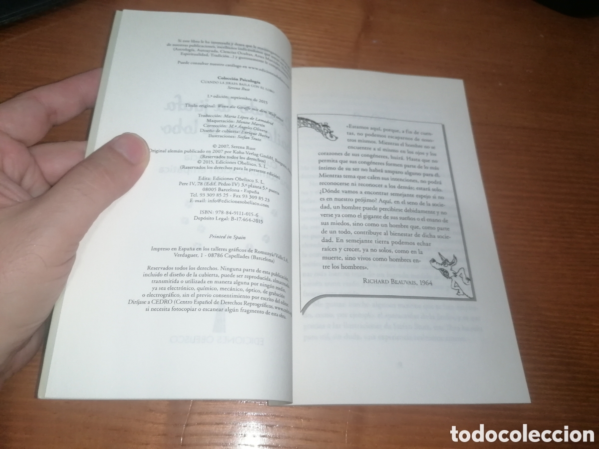 Libros de segunda mano: Libro: CUANDO LA JIRAFA BAILA CON EL LOBO Serena Rust - Foto 3