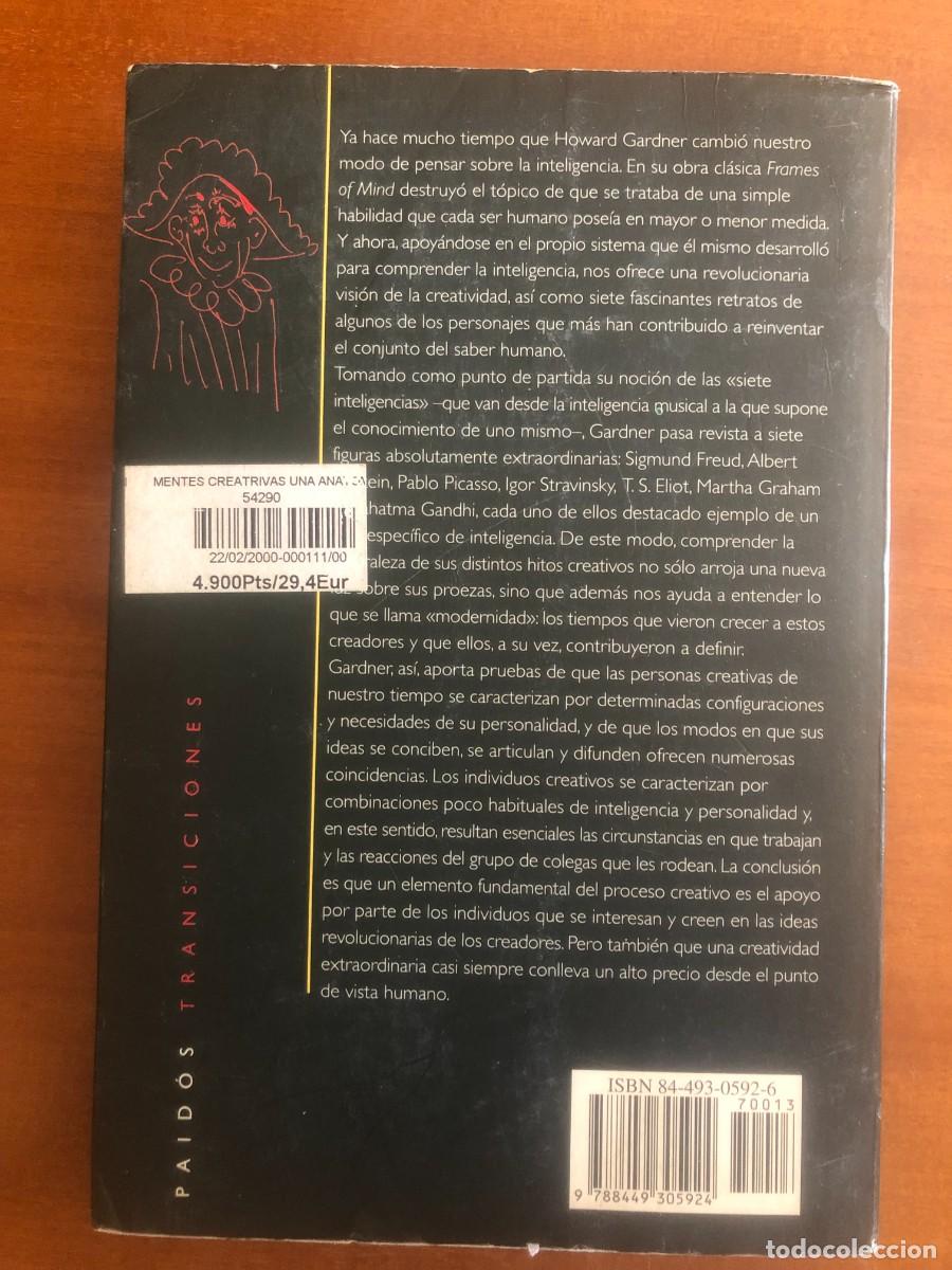 Libros de segunda mano: Mentes creativas. Gardner Howard - Foto 3