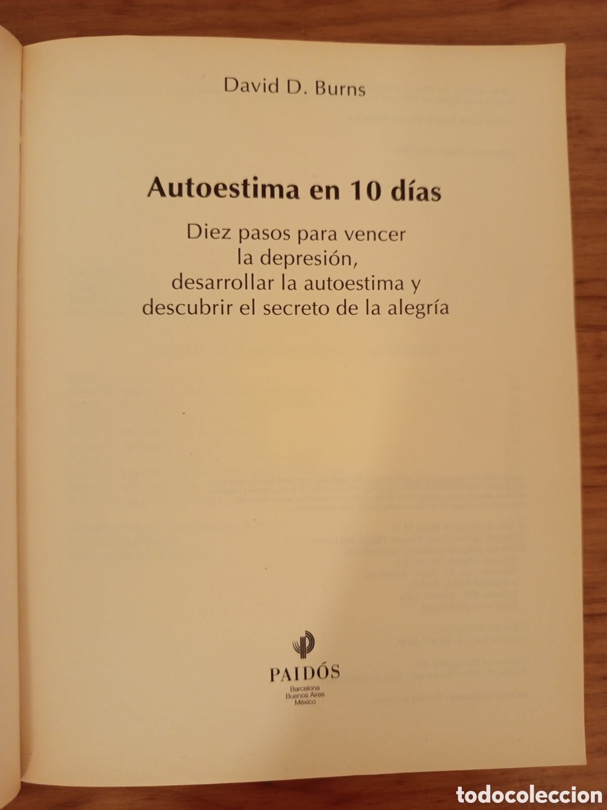 Libros de segunda mano: AUTOESTIMA EN 10 DIAS (DAVID D. BURNS) - Foto 2