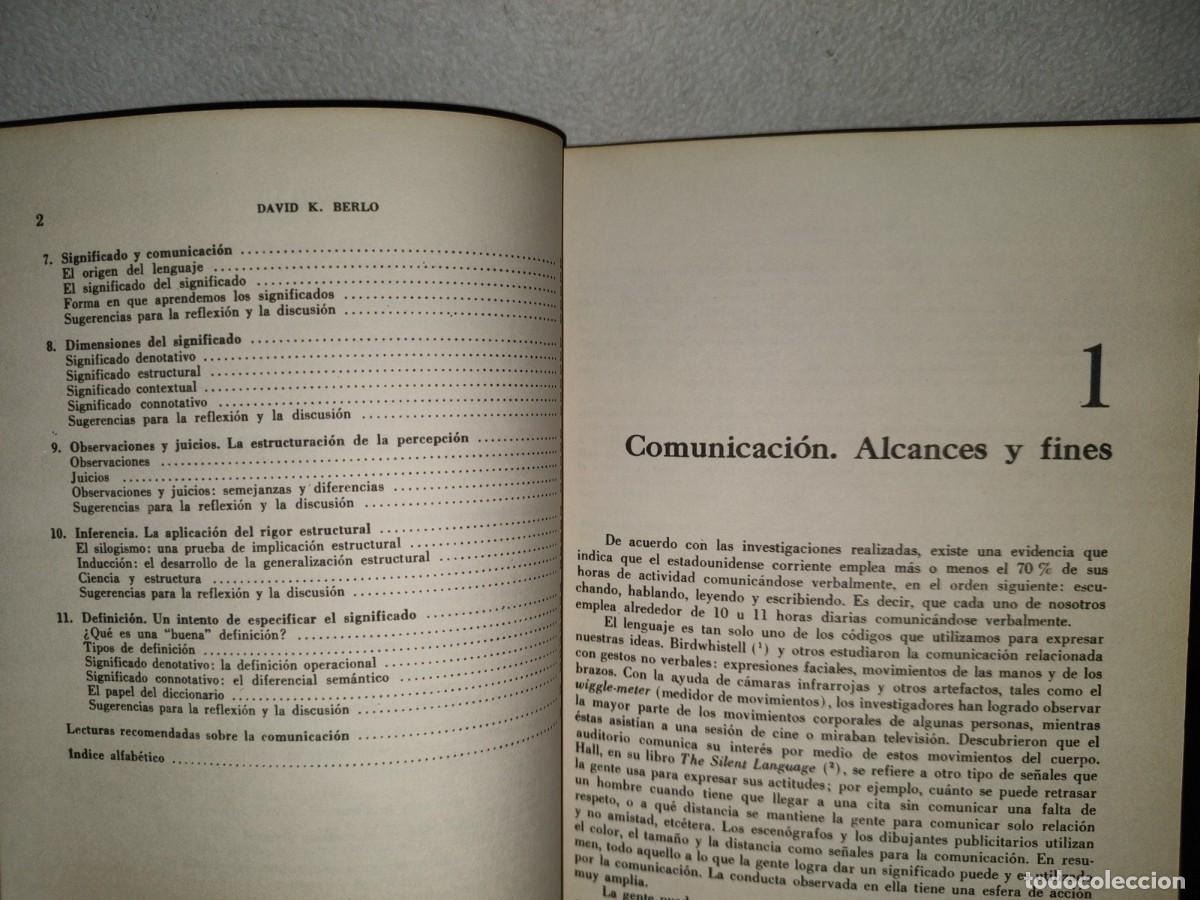 Libros de segunda mano: 202- El Proceso De La Comunicaci&oacute;n. Introducci&oacute;n A La Teor&iacute;a Y A La Pr&aacute;ctica - David K. Berlo - Foto 9