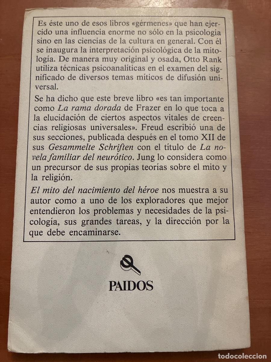 Libros de segunda mano: O. RANK. EL MITO DEL NACIMIENTO DEL H&Eacute;ROE. - Foto 2