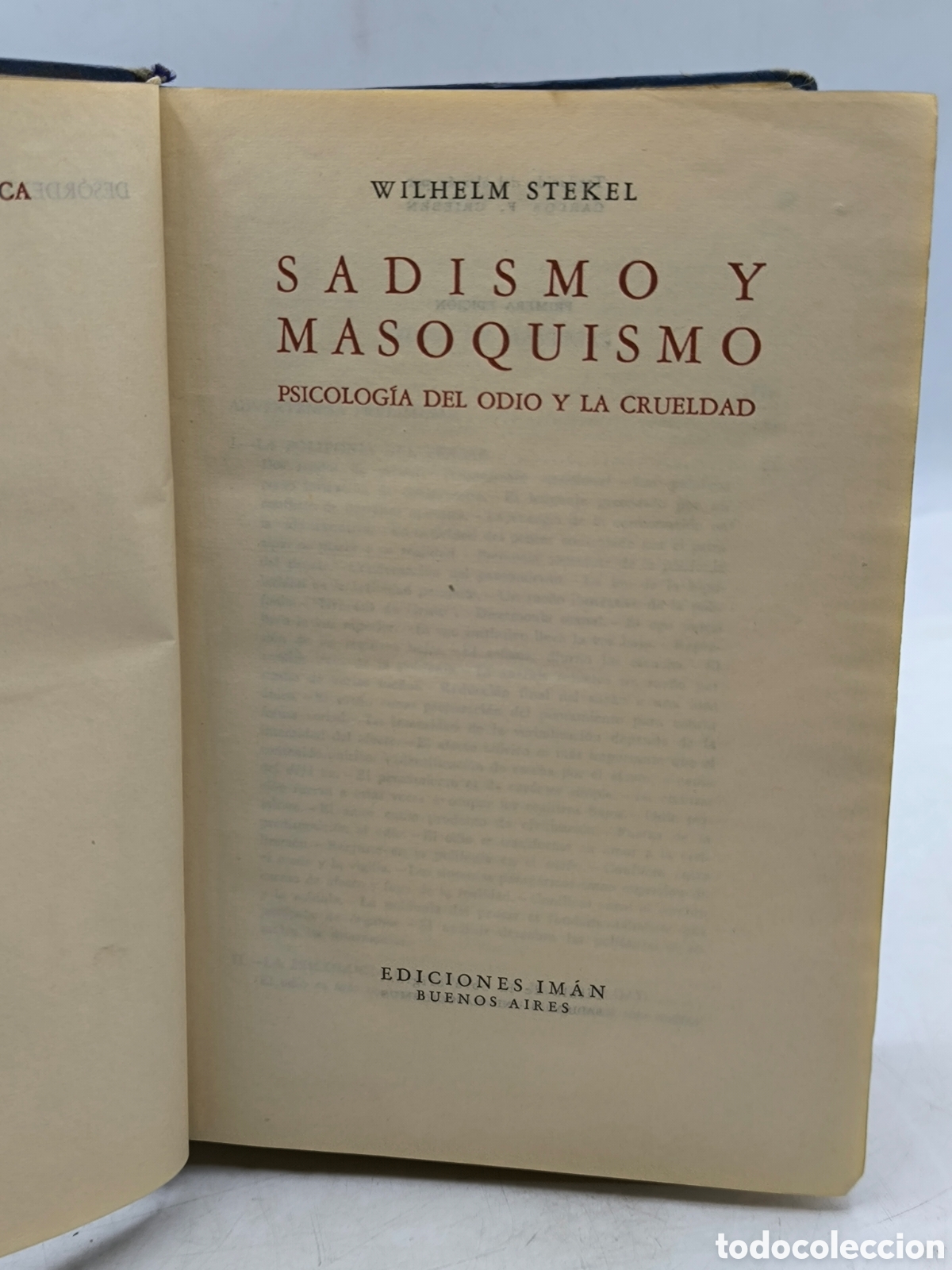 Libros de segunda mano: Sadismo y masoquismo psicolog&iacute;a del odio y la crueldad. Wilheim Stekel