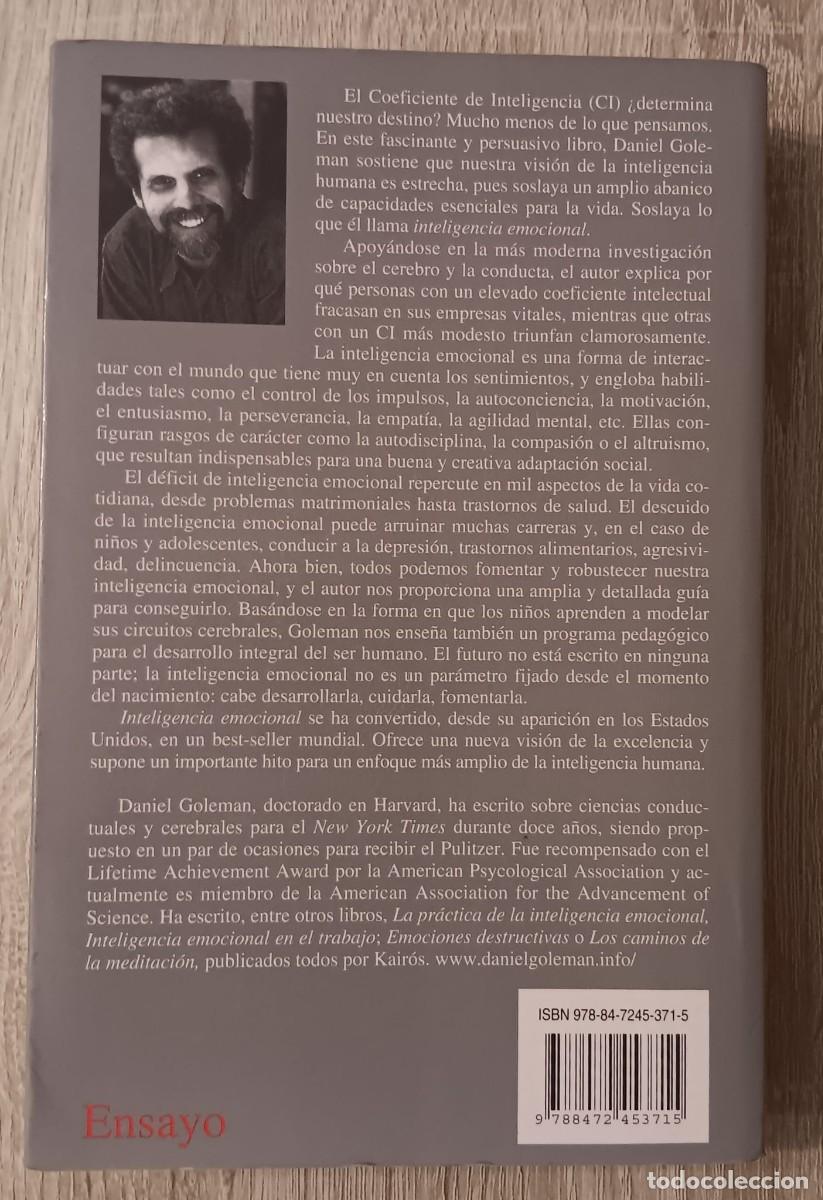 Libros de segunda mano: INTELIGENCIA EMOCIONAL DANIEL GOLEMAN KAIROS - Foto 2