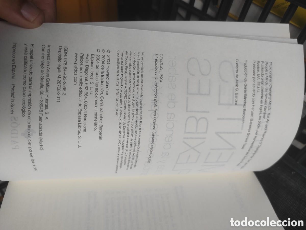 Libros de segunda mano: HOWARD GARDNER . MENTES FLEXIBLES - Foto 3
