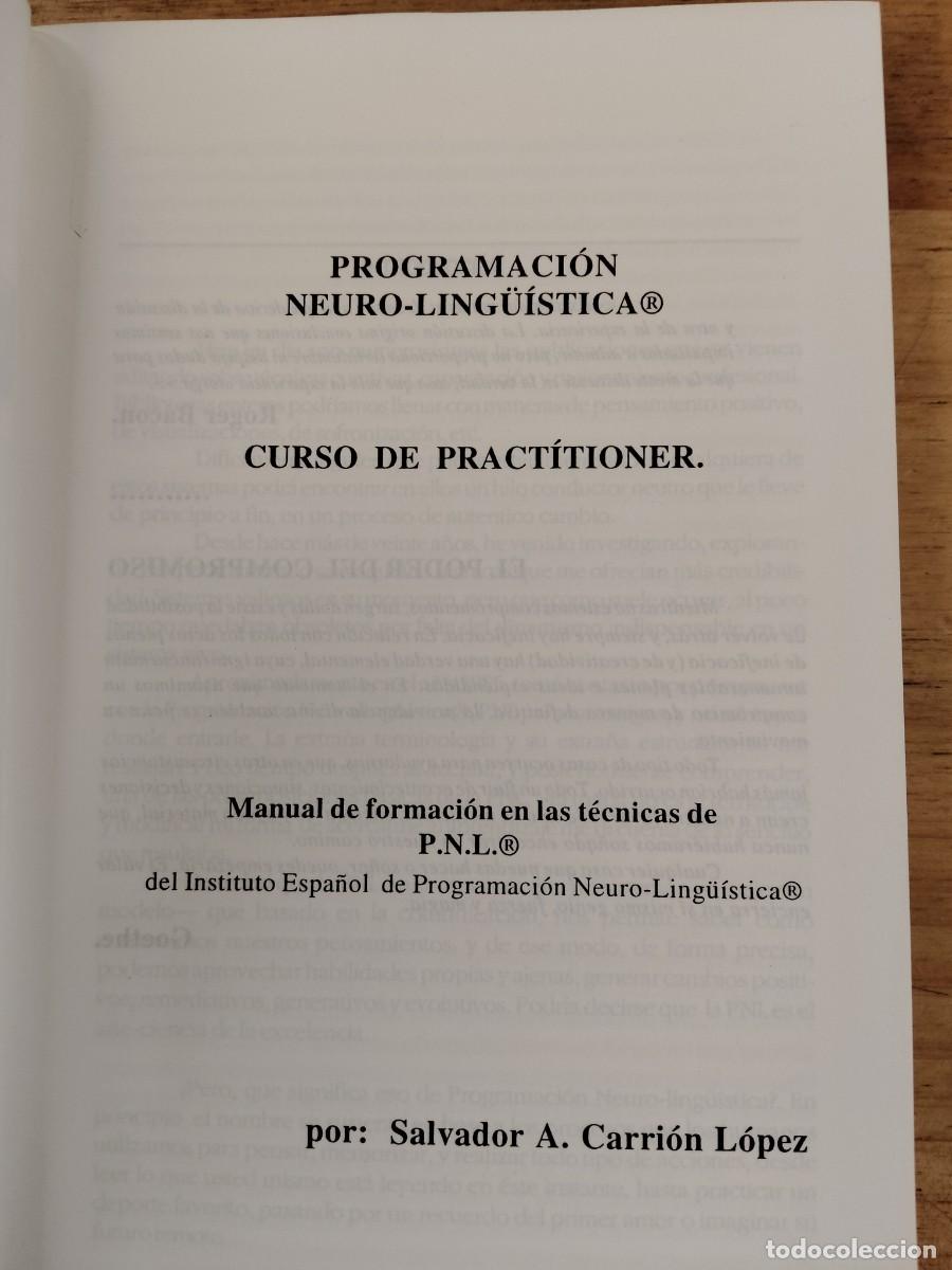 Libros de segunda mano: Curso de Practitioner en Programaci&oacute;n Neuro-Ling&uuml;&iacute;stica - S. A. Carri&oacute;n L&oacute;pez - Mandala Ediciones - Foto 5