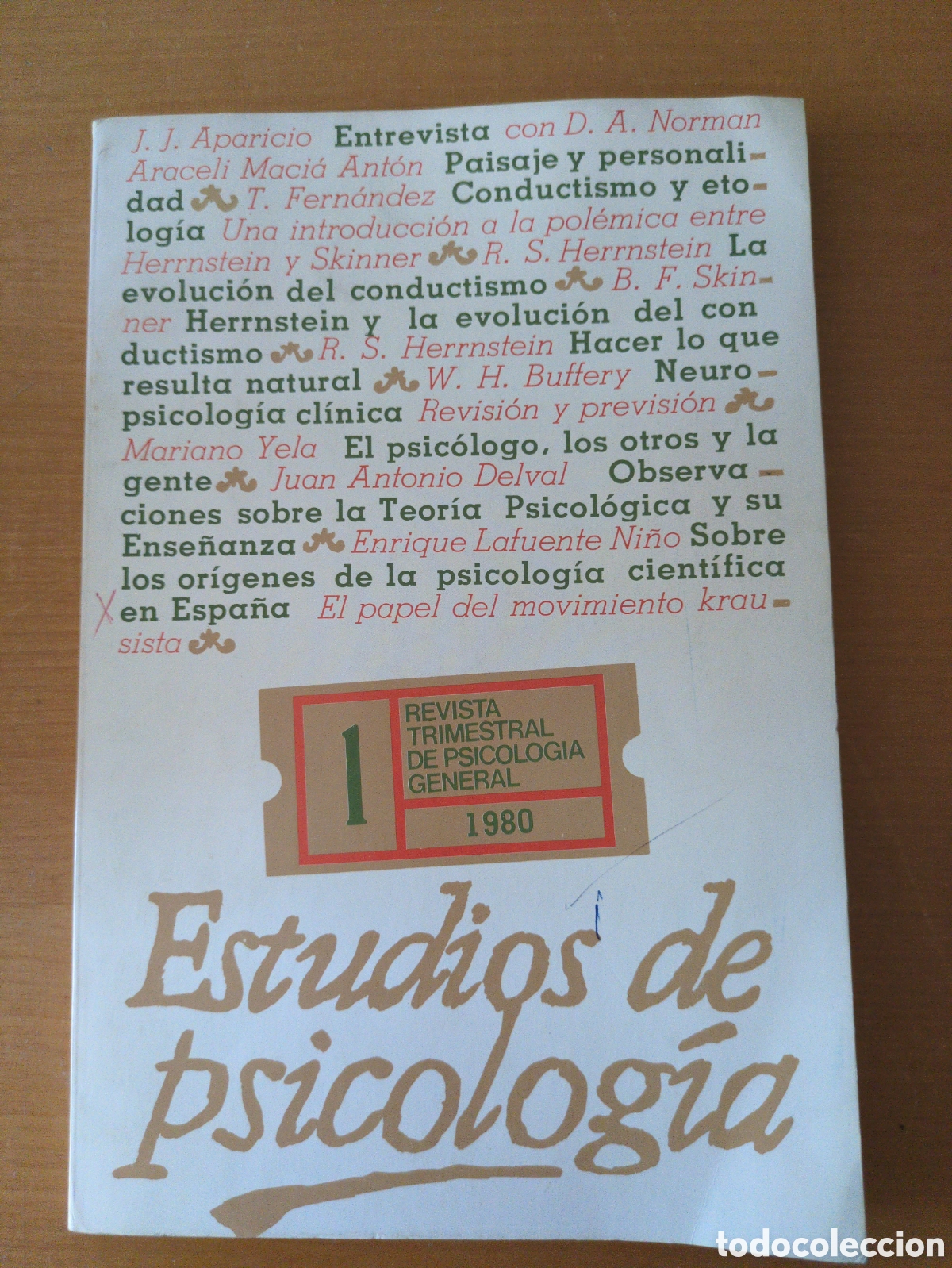 Libros de segunda mano: Revista Estudios de Psicolog&iacute;a. 1/1980