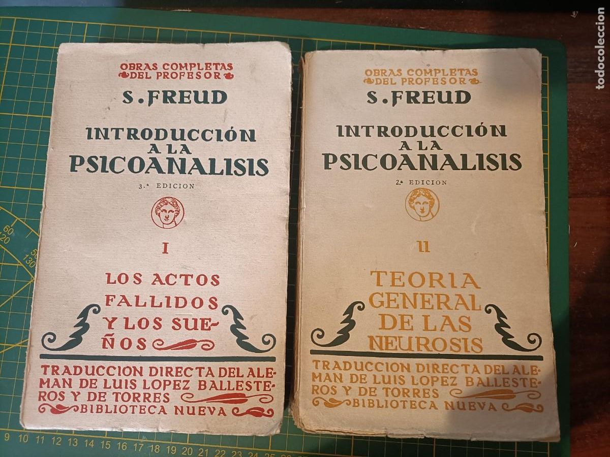 Libros de segunda mano: INTRODUCCI&Oacute;N A LA PSICOAN&Aacute;LISIS I-II. OBRAS COMPLETAS S. FREUD. BIBLIOTECA NUEVA. 1934-1929
