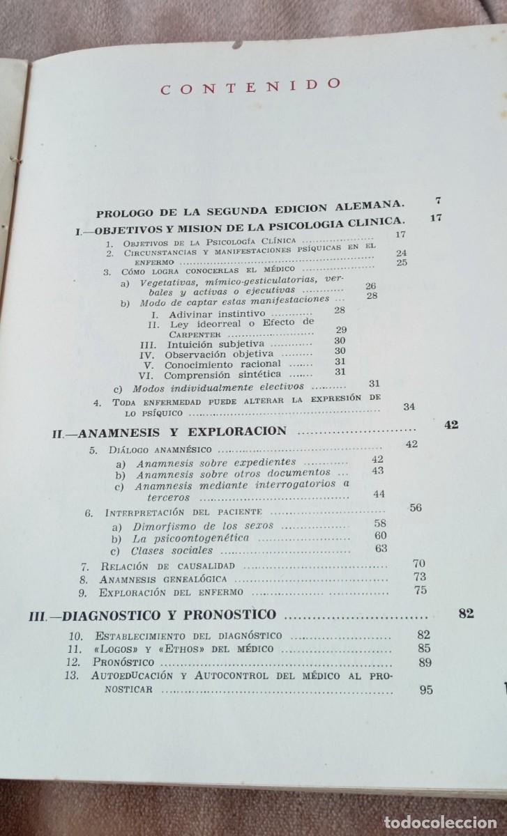 Libros de segunda mano: Psicolog&iacute;a cl&iacute;nica de W. Hellpach - Foto 5