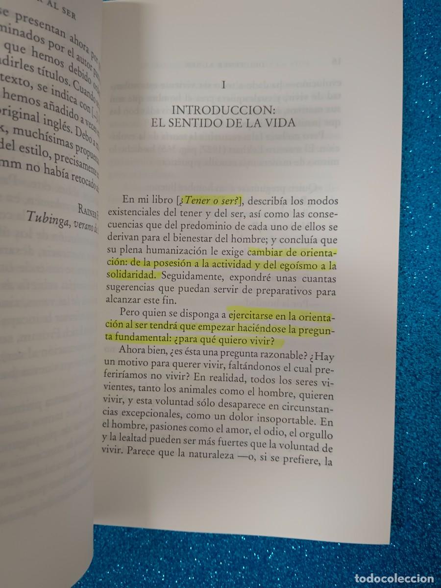 Libros de segunda mano: DEL TENER AL SER. ERICH FROMM - Foto 8