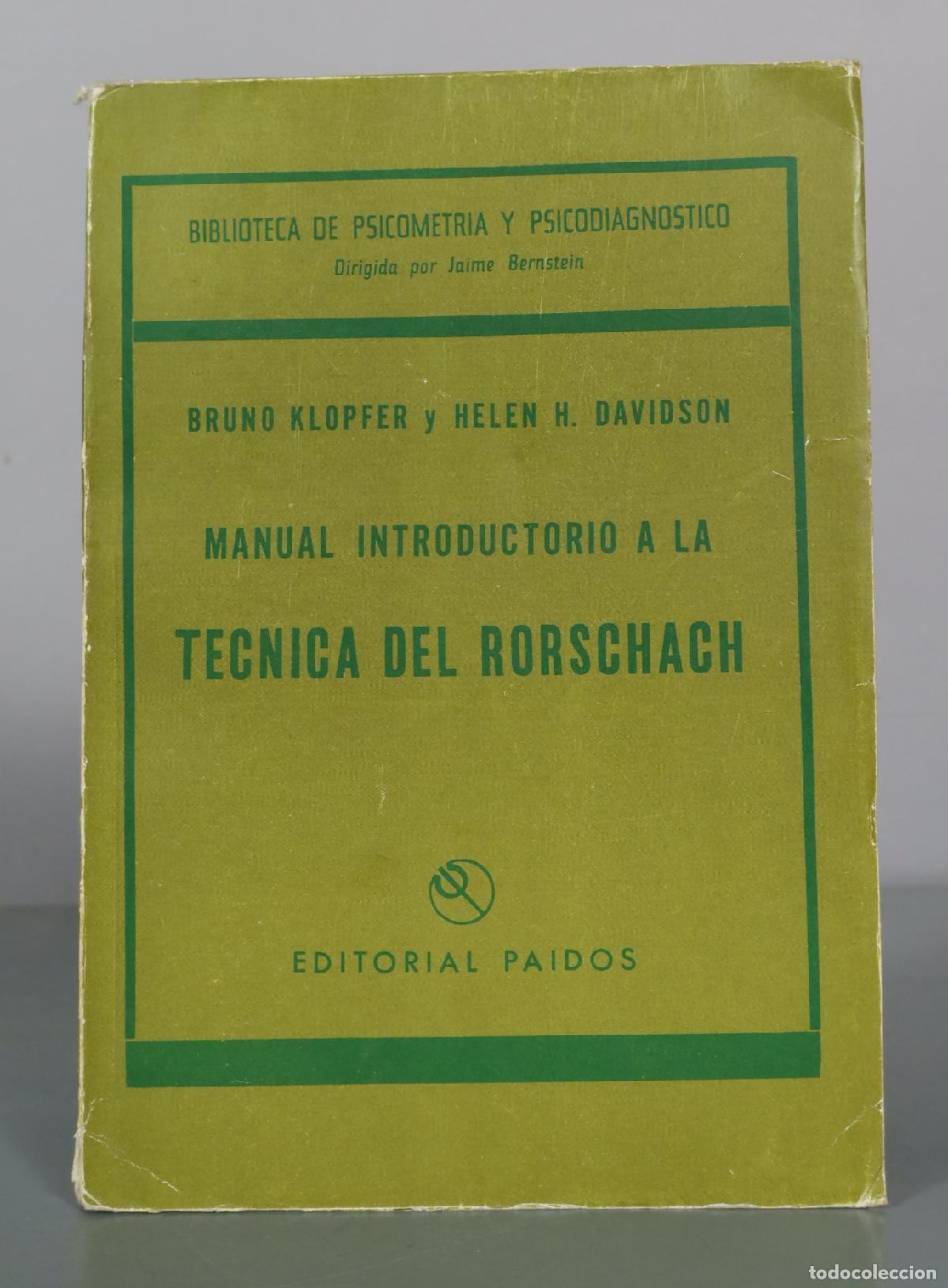 Livres d'occasion: Manual introductorio a la tecnica del Rorschach - Bruno Klopfer, Helen H. Davidson - Editorial