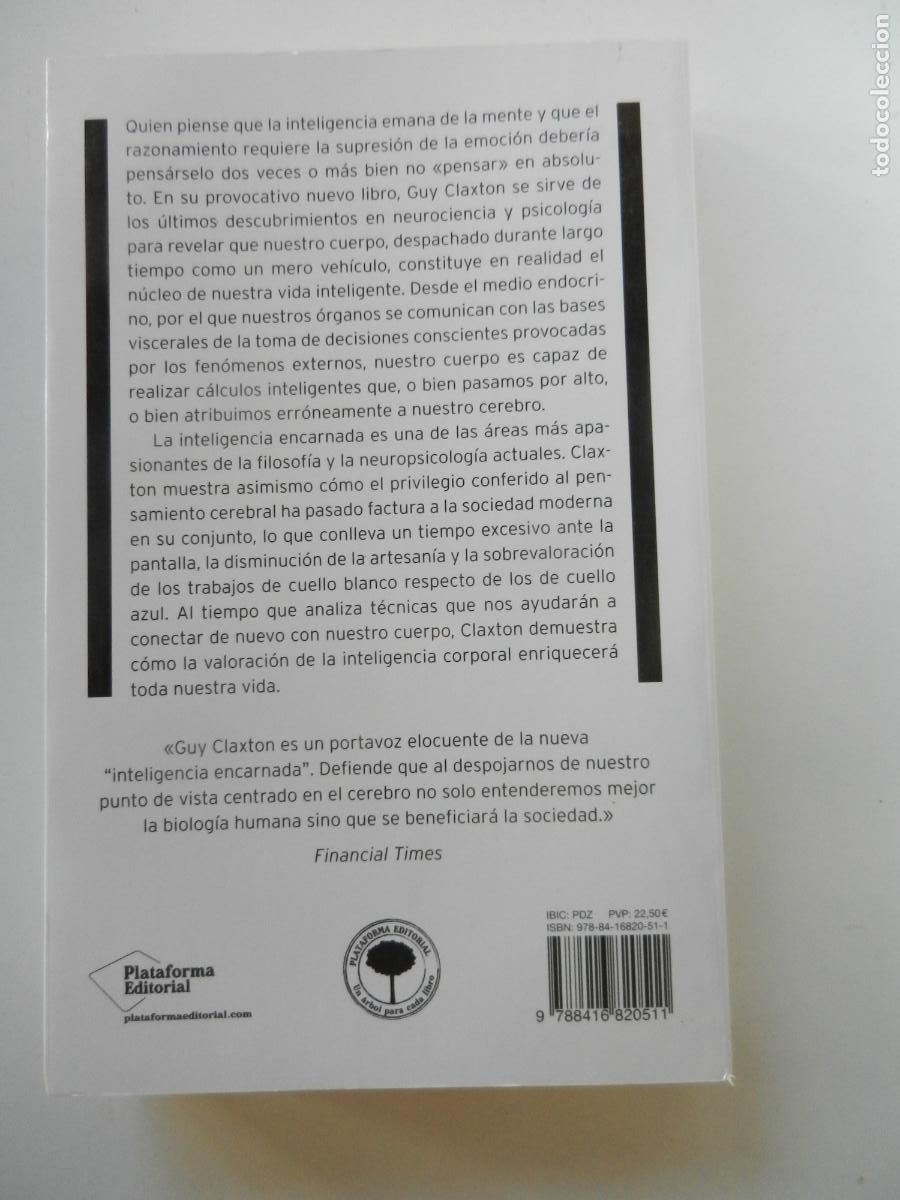 Libros de segunda mano: INTELIGENCIA CORPORAL - GUY CLAXTON -PLATAFORMA ACTUAL - 2016 - Foto 5