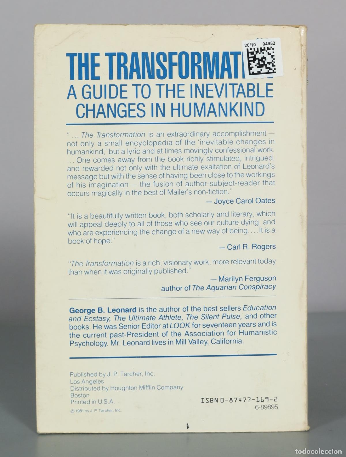 Libros de segunda mano: Transformation - George B. Leonard - J. P. Tarcher - Foto 2