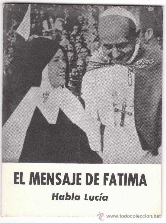 Libros de segunda mano: minilibro: mensaje de fatima, habla lucia. 1970