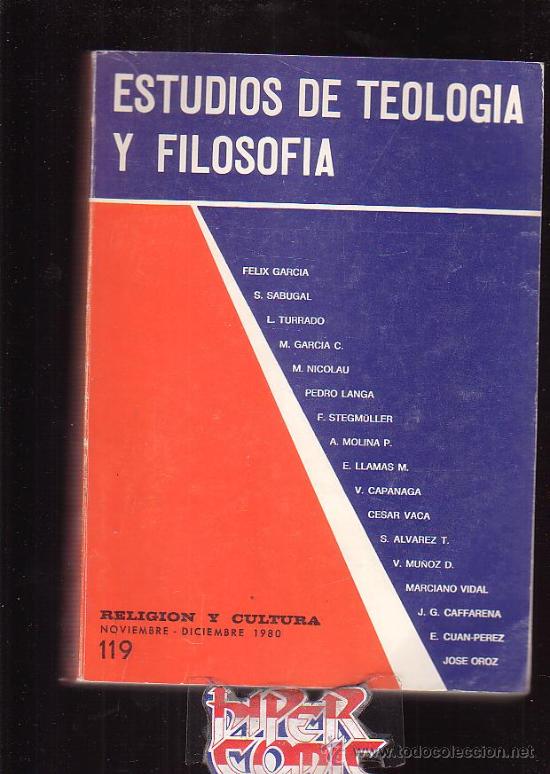 Libros de segunda mano: ESTUDIOS DE TEOLOGIA Y FILOSOFIA / NUMERO EXTRAORDINARIO EN HOMENAJE A P. LUIS ARIAS
