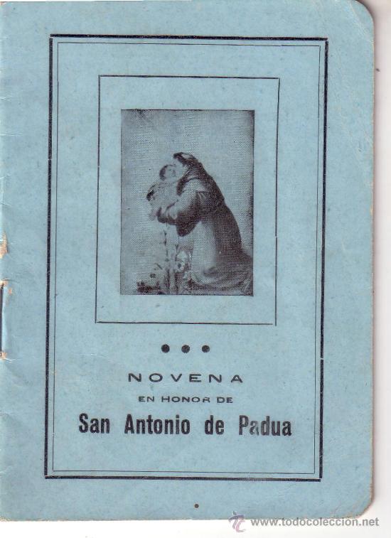 Libros de segunda mano: DEVOCIONARIO - NOVENA A SAN ANTONIO DE PADUA - Foto 1