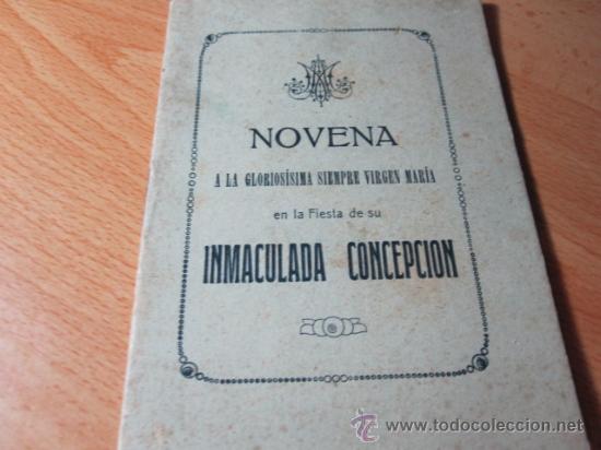 Libros de segunda mano: NOVENA  A LA VIRGEN MARIA EN LA FIESTA DE SU INMACULADA CONCEPCION -  LIT ROEL VIGO