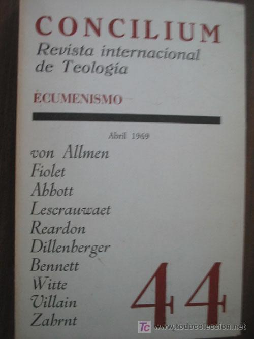 Libros de segunda mano: CONCILIUM. Revista internacional de teolog&iacute;a. N&ordm;44. 1969