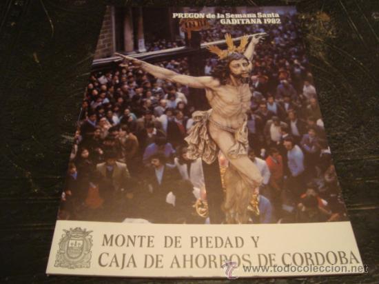 Libros de segunda mano: pregon de semana santa gaditana 1982