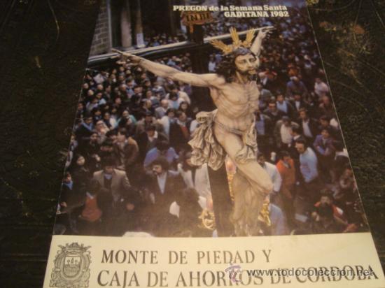 Libros de segunda mano: pregon de semana santa gaditana 1982