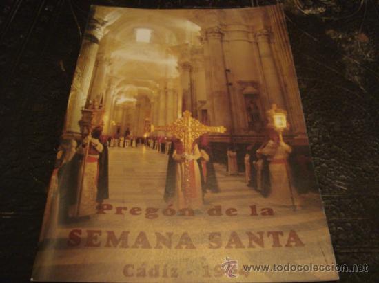 Libros de segunda mano: pregon semana santa 1994  cadiz