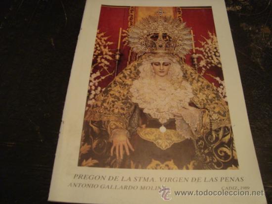 Libros de segunda mano: pregon semana santa 1989  cadiz , virgen de las penas