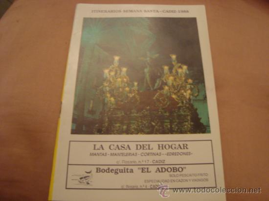 Libros de segunda mano: itinerario semana santa cadiz 1988,