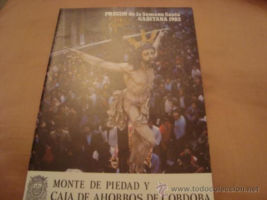 Libros de segunda mano: semana santa cadiz, pregon 1982