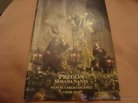 Libros de segunda mano: semana santa cadiz, pregon, 2002