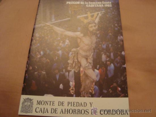 Libros de segunda mano: pregon semana santa cadiz, 1982 , cadiz
