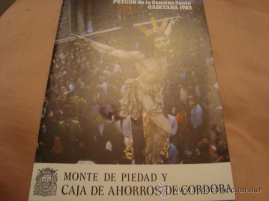 Libros de segunda mano: pregon semana santa cadiz, 1982 , librito