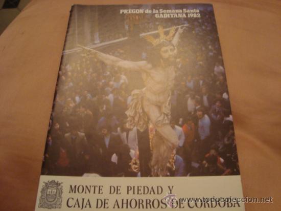 Libros de segunda mano: semana santa cadiz, pregon 1982