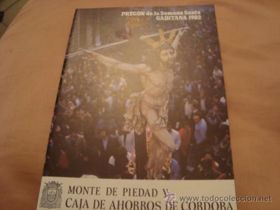Libros de segunda mano: pregon semana santa cadiz, 1982 cadiz