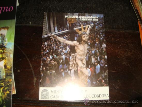 Libros de segunda mano: pregon semana santa 1982 cadiz, monte piedad y caja de ahorros de cordoba