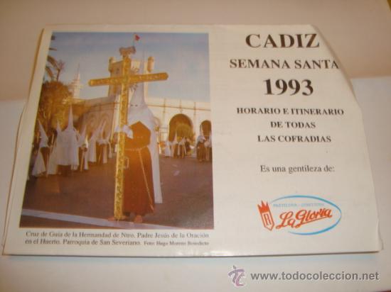 Libros de segunda mano: cadiz semana santa , 1993 horarios e itinerarios de todas las cofradias,