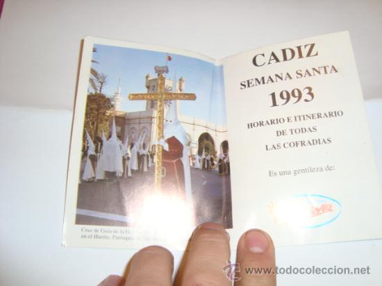 Libros de segunda mano: cadiz semana santa , 1993 horarios e itinerarios de todas las cofradias,
