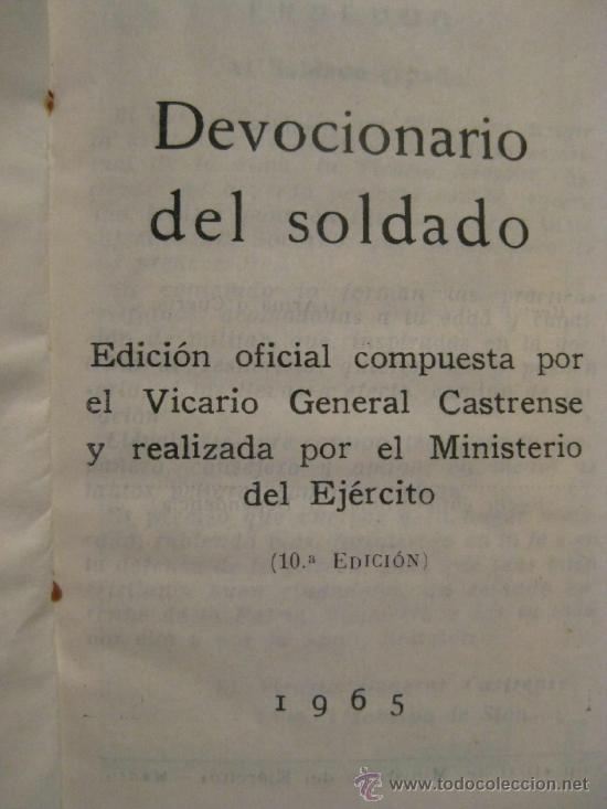 Libros de segunda mano: DEVOCIONARIO DEL SOLDADO - MADRID 1965 - Foto 2