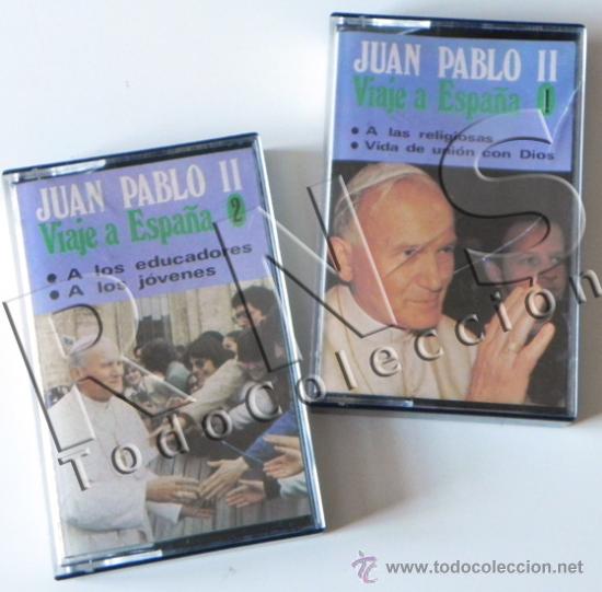 Libros de segunda mano: CASETES JUAN PABLO II VIAJE A ESPA&Ntilde;A 1 2 A&Ntilde;O 1982 RELIGI&Oacute;N PAPA GRANADA MADRID &Aacute;VILA CASETE NO LIBRO