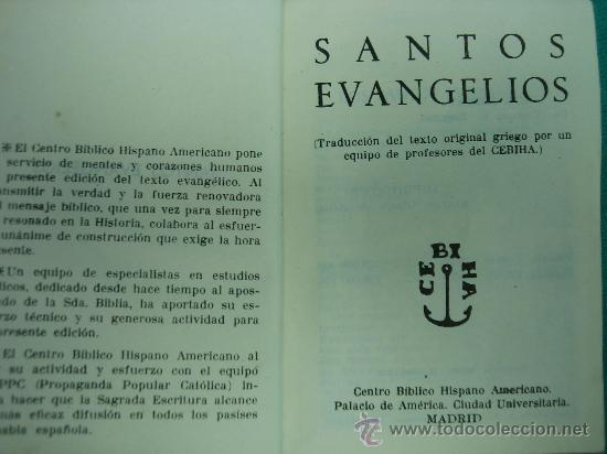 Libros de segunda mano: Santos Evangelios 1959 - Foto 2
