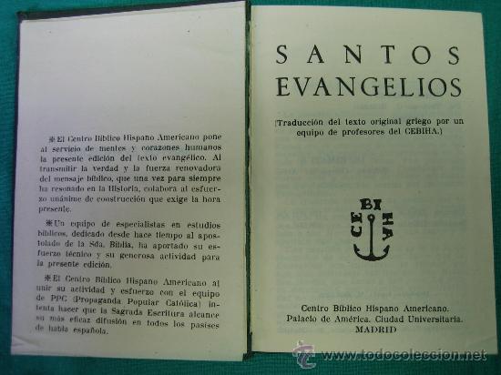 Libros de segunda mano: Santos Evangelios 1959 - Foto 2