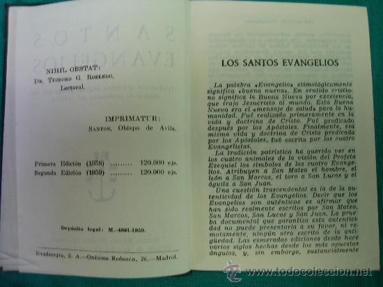 Libros de segunda mano: Santos Evangelios 1959 - Foto 3
