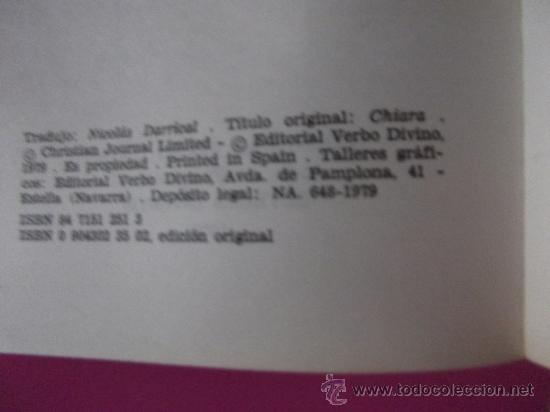 Libros de segunda mano: CHIARA - E. ROBERTSON - 1979 - Foto 5